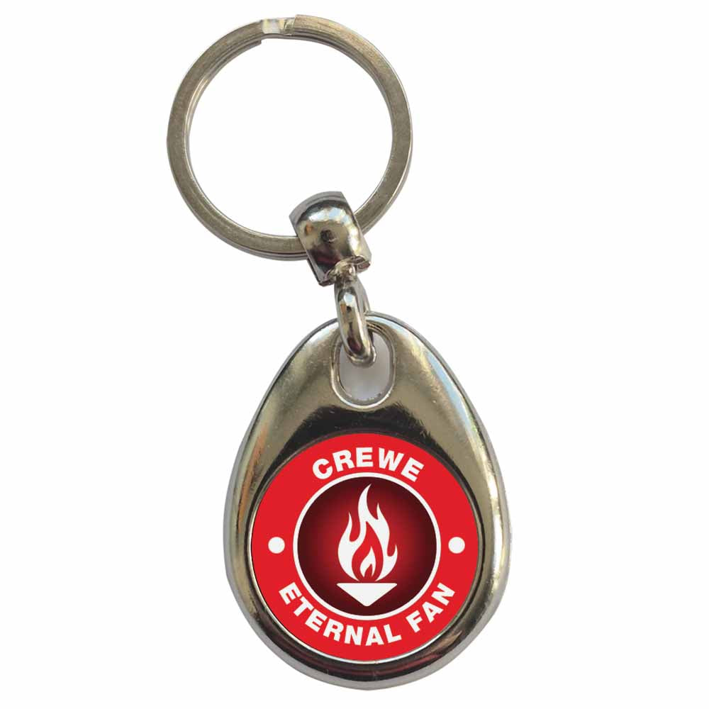 An image of a plain metal keyring