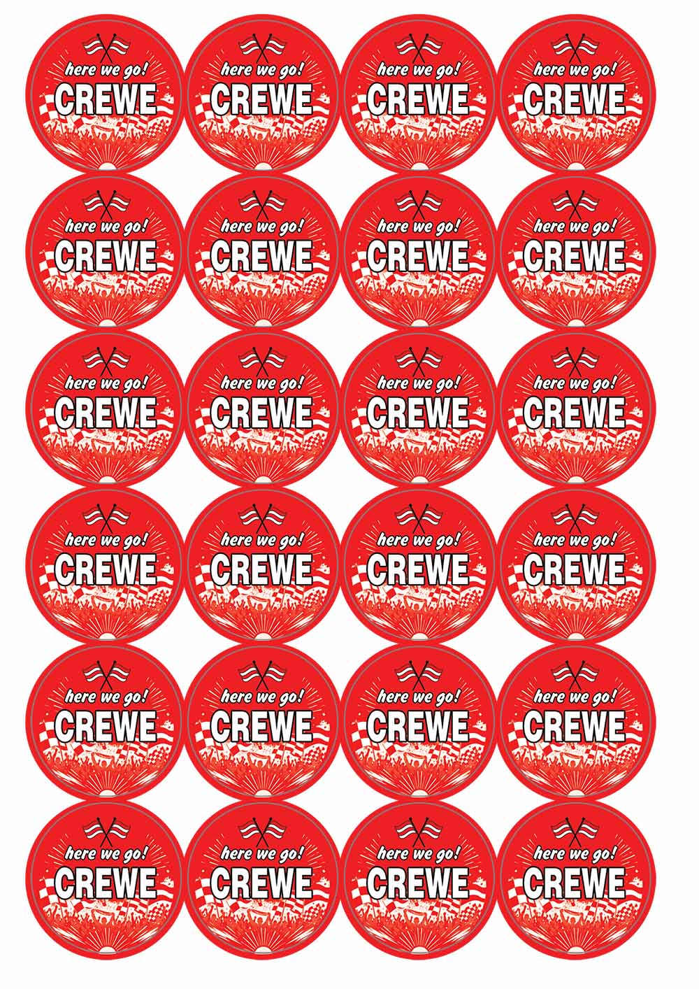 A picture of an A4 sheet of matte paper stickers