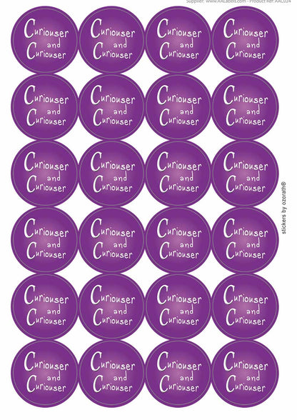 A picture of an A4 sheet of matte paper stickers
