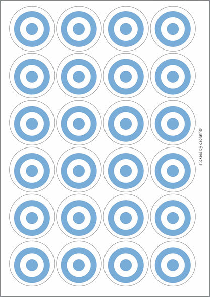 A picture of an A4 sheet of matte paper stickers
