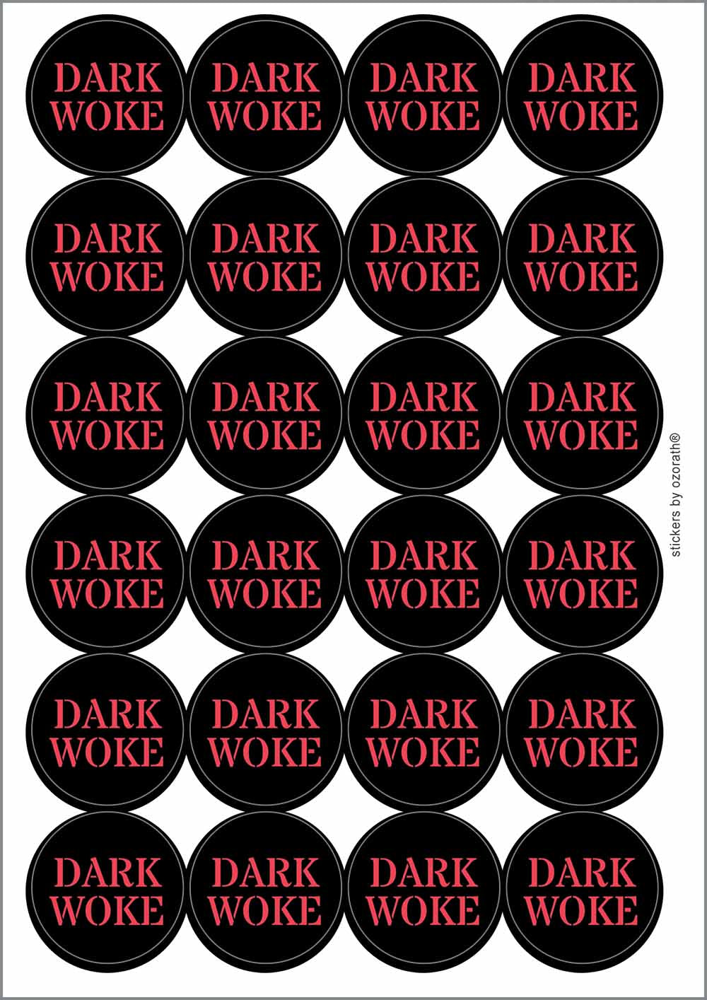 A picture of an A4 sheet of matte paper stickers