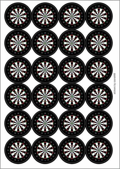 A picture of an A4 sheet of matte paper stickers