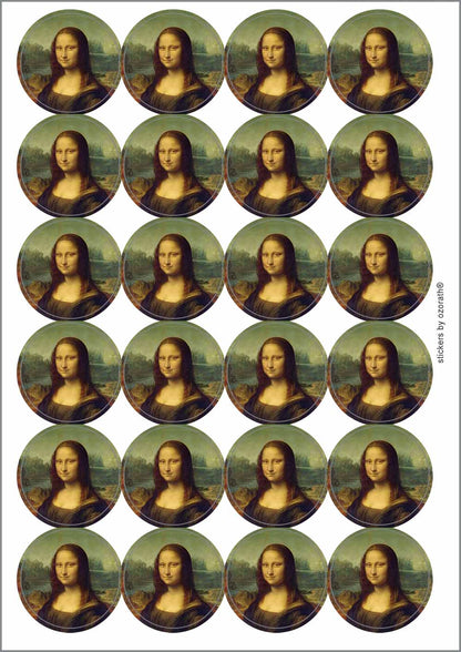 A picture of an A4 sheet of matte paper stickers
