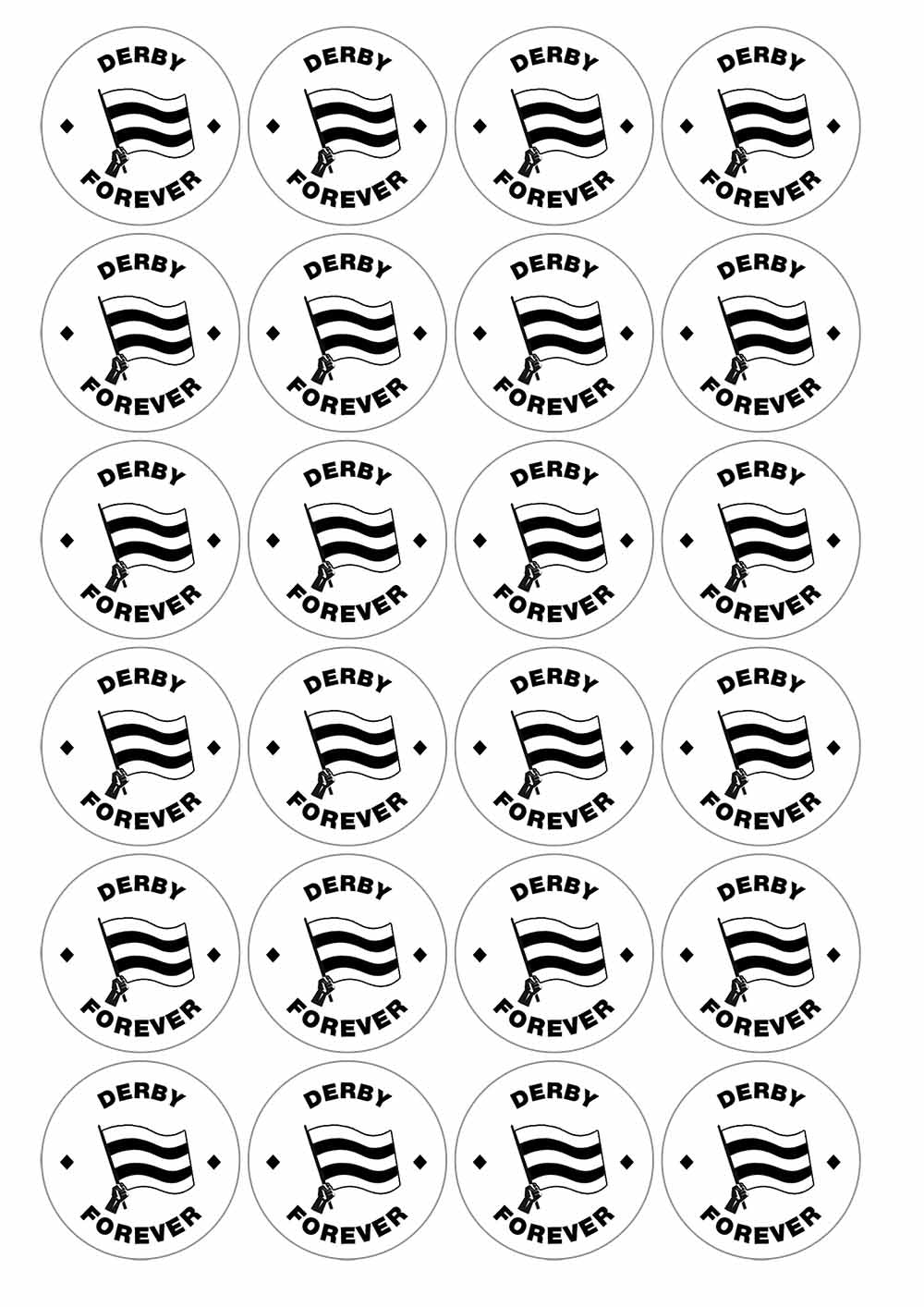 A picture of an A4 sheet of matte paper stickers