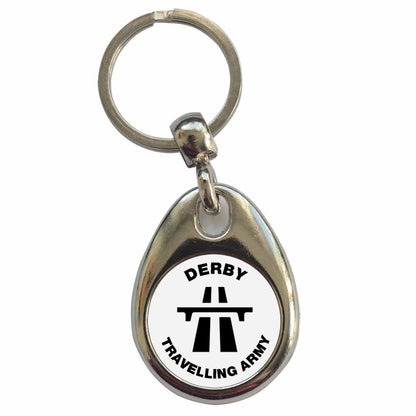 An image of a plain metal keyring