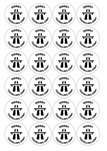 A picture of an A4 sheet of matte paper stickers