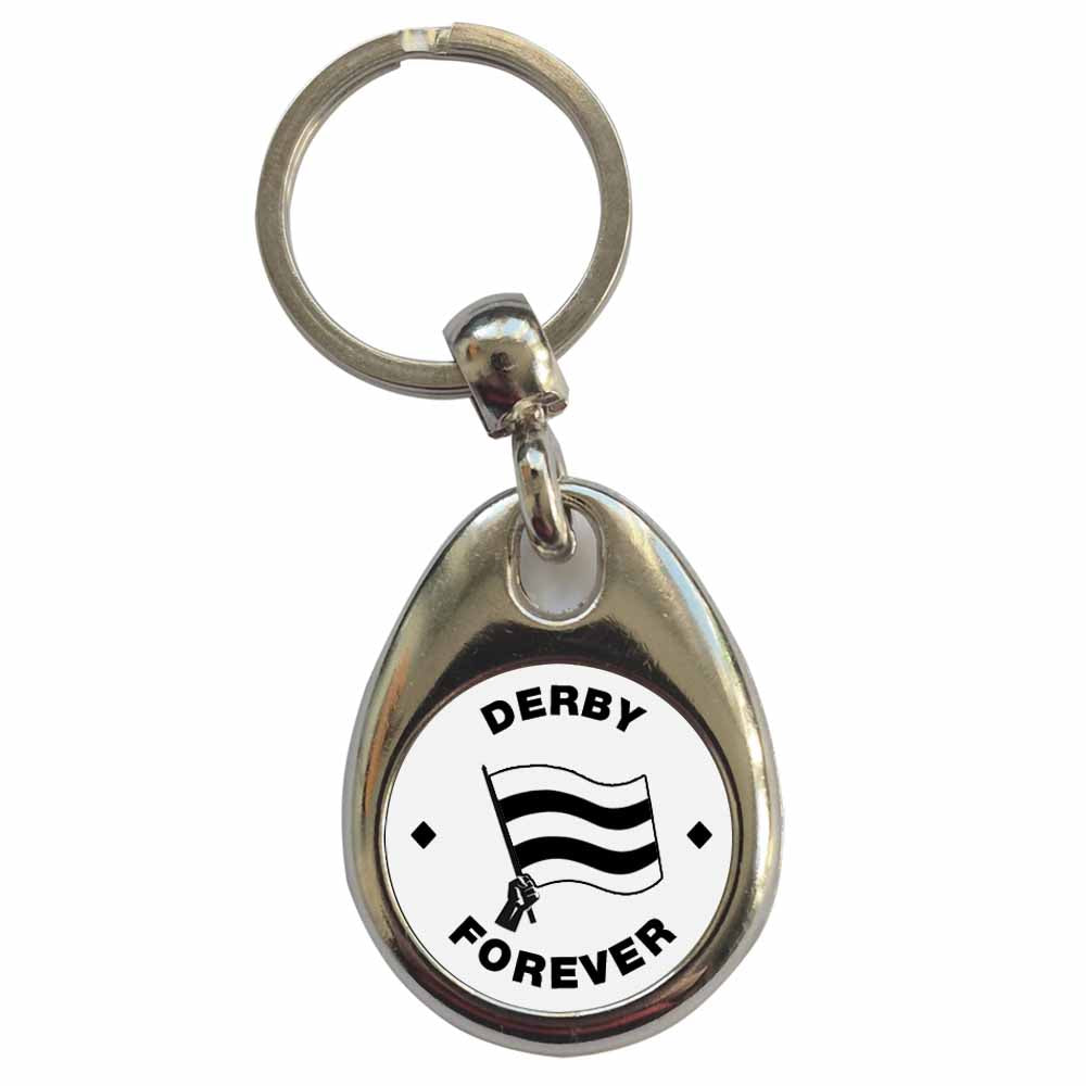 An image of a plain metal keyring