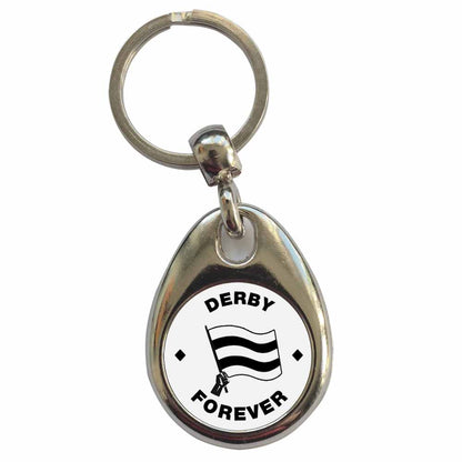 An image of a plain metal keyring