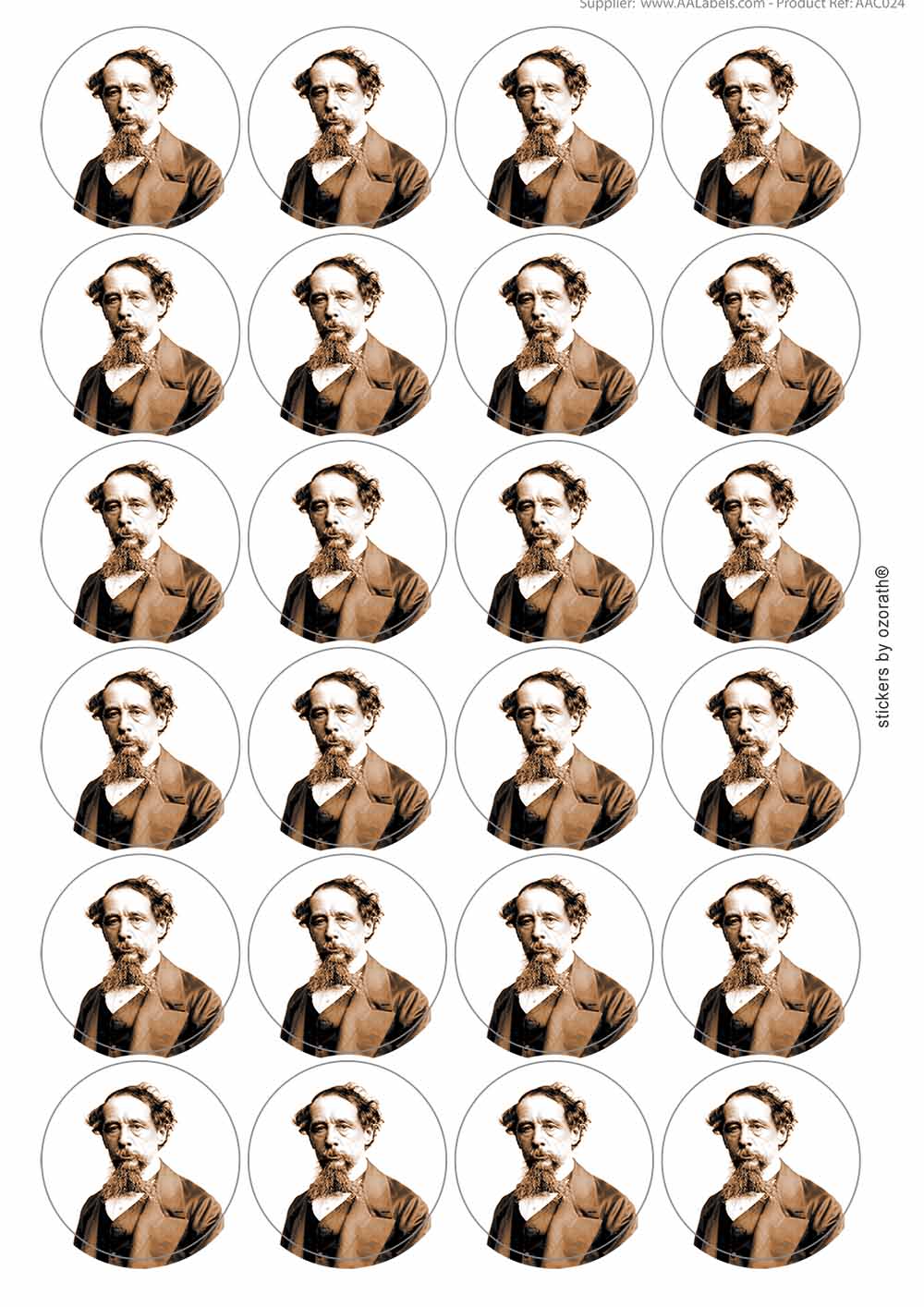 A picture of an A4 sheet of matte paper stickers
