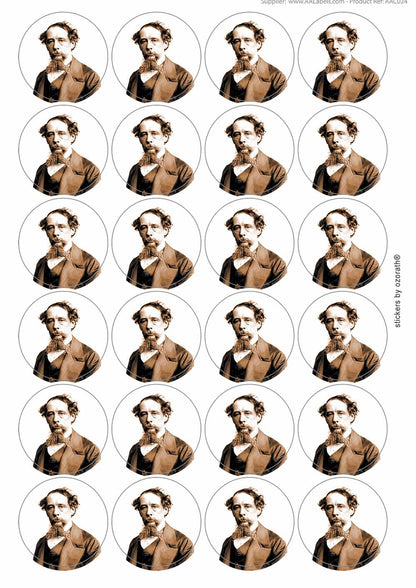 A picture of an A4 sheet of matte paper stickers