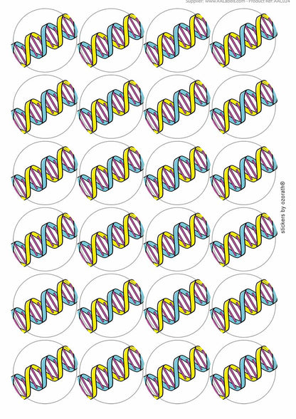 A picture of an A4 sheet of matte paper stickers