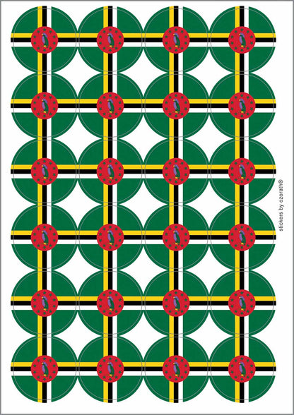 A picture of an A4 sheet of matte paper stickers