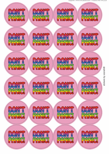 A picture of an A4 sheet of matte paper stickers