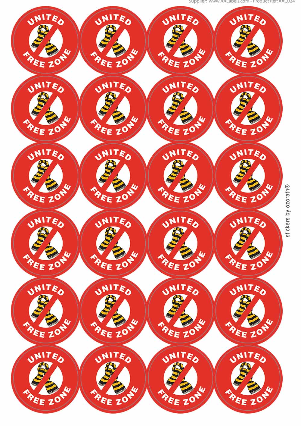 A picture of an A4 sheet of matte paper stickers