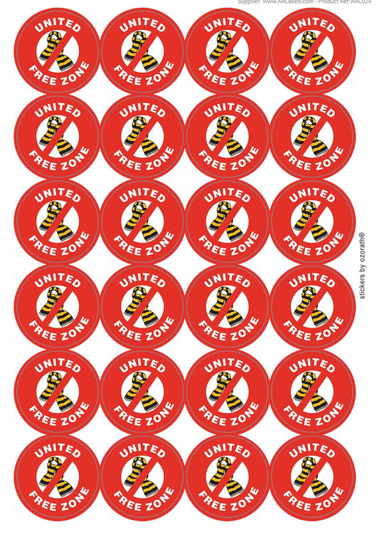 A picture of an A4 sheet of matte paper stickers