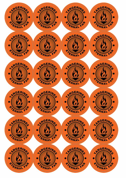 A picture of an A4 sheet of matte paper stickers