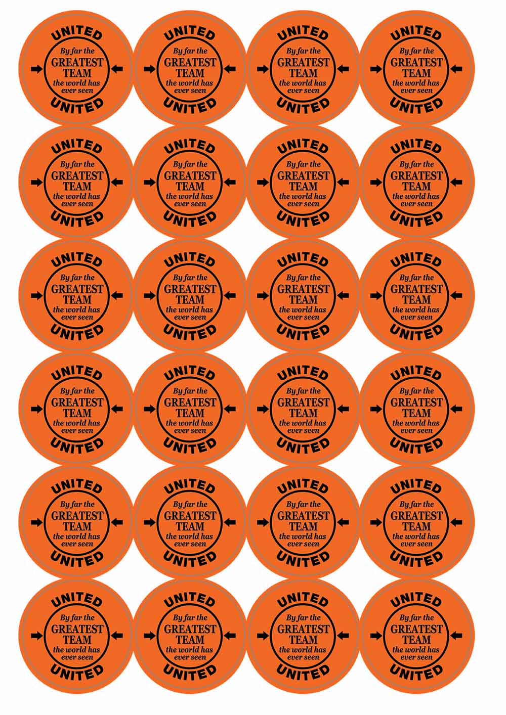 A picture of an A4 sheet of matte paper stickers
