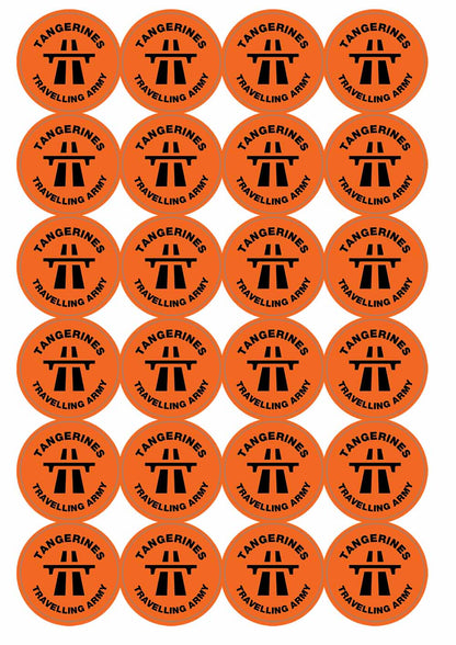 A picture of an A4 sheet of matte paper stickers