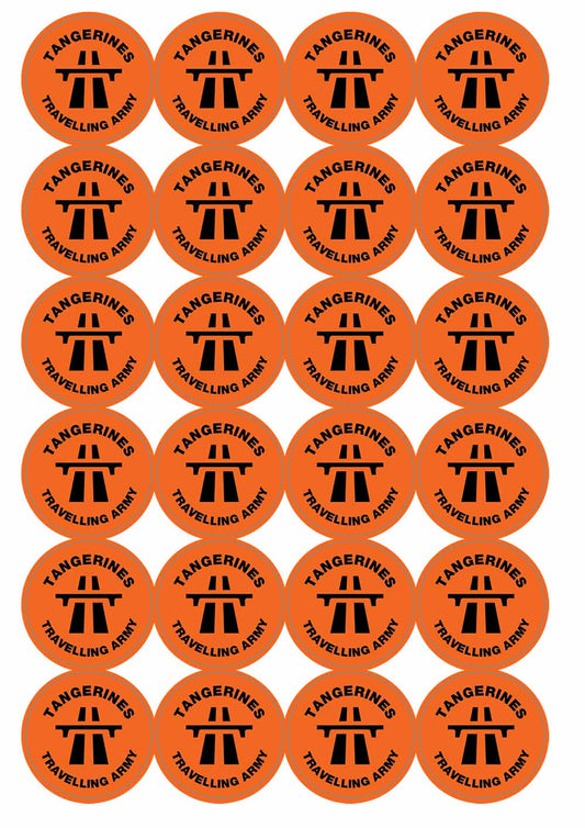 A picture of an A4 sheet of matte paper stickers