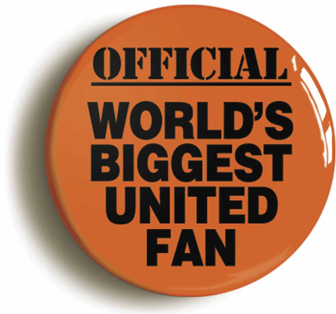 A picture of the front of the product, titled World's Biggest United Fan D Circular 50mm Fridge Magnet