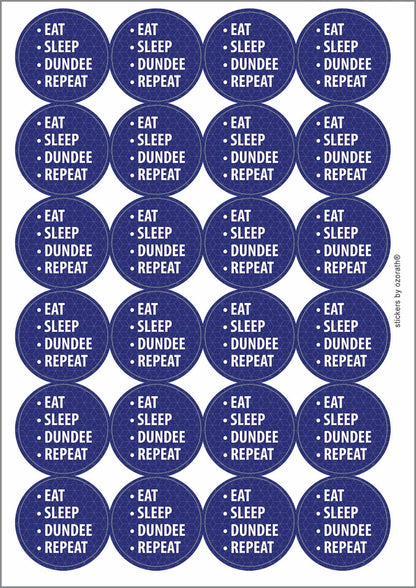 A picture of an A4 sheet of matte paper stickers
