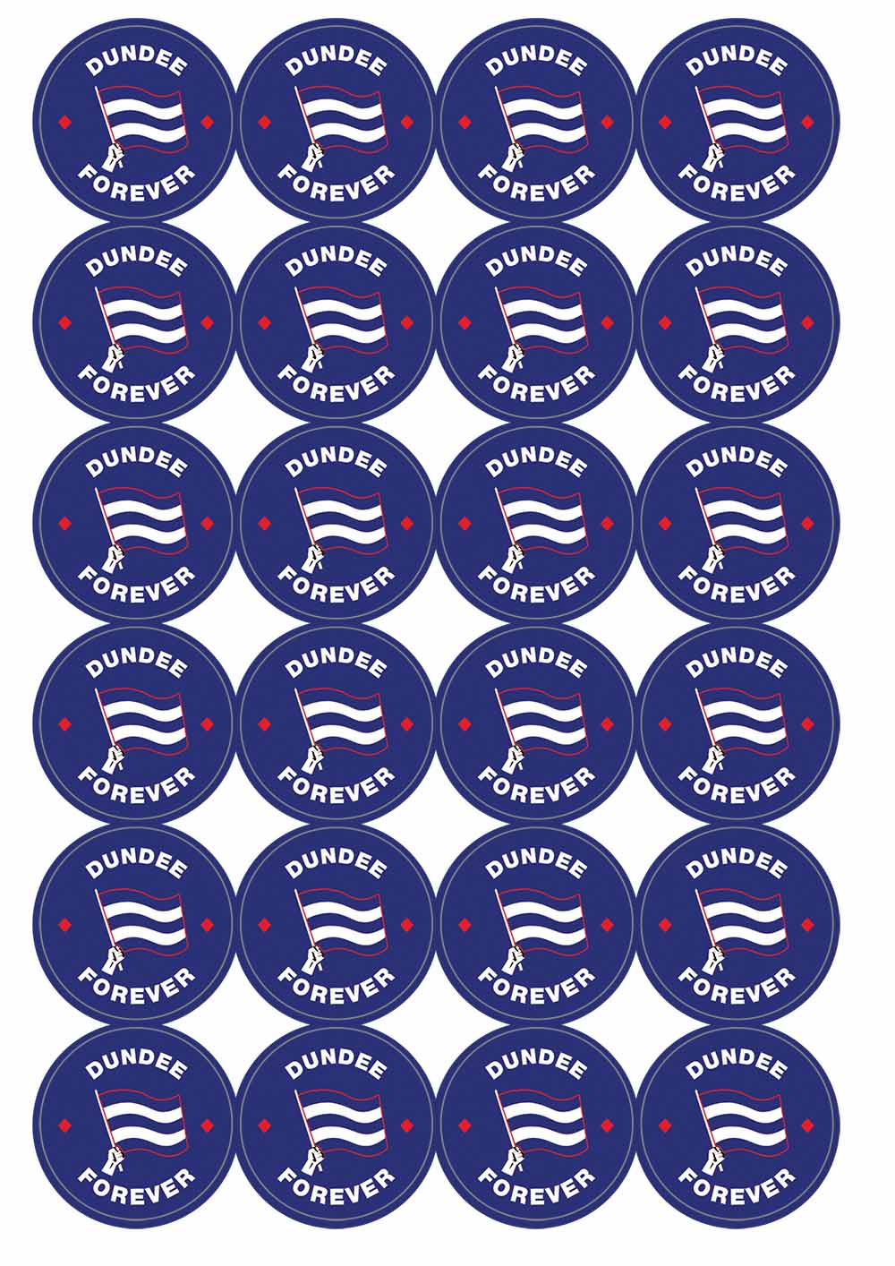 A picture of an A4 sheet of matte paper stickers