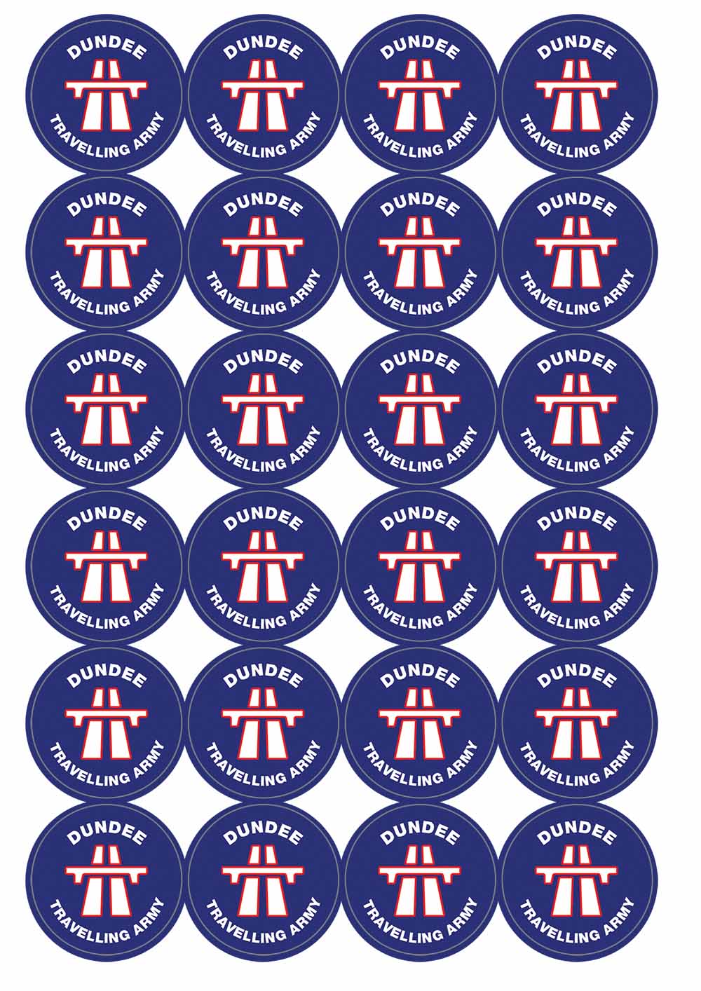 A picture of an A4 sheet of matte paper stickers