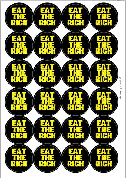 A picture of an A4 sheet of matte paper stickers