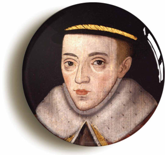 A picture of the front of the product, titled King Edward V Portrait Button Pin Badge