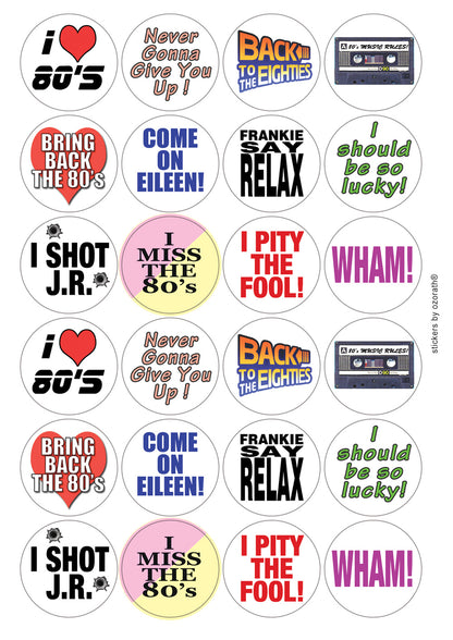 A picture of an A4 sheet of matte paper stickers
