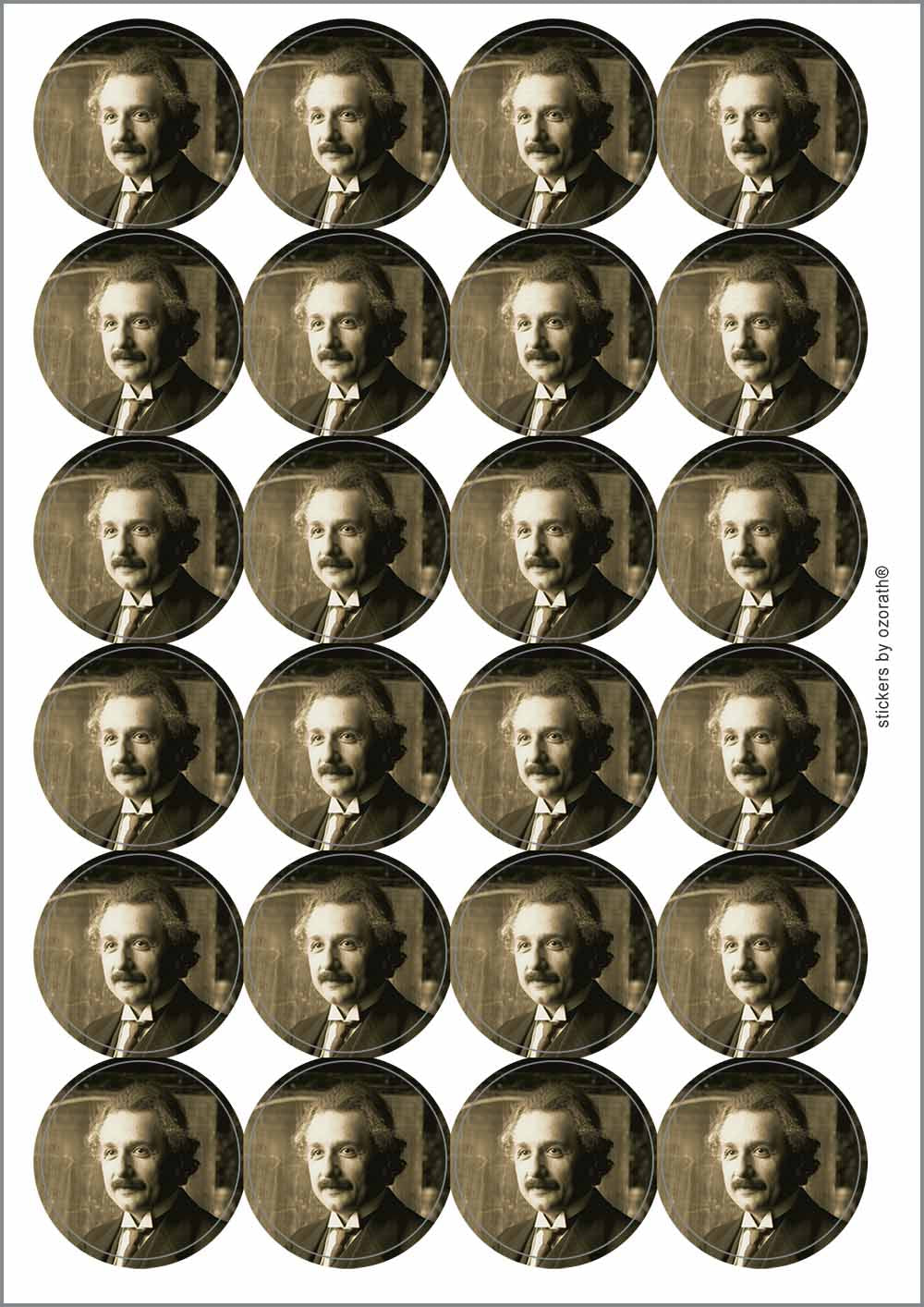 A picture of an A4 sheet of matte paper stickers