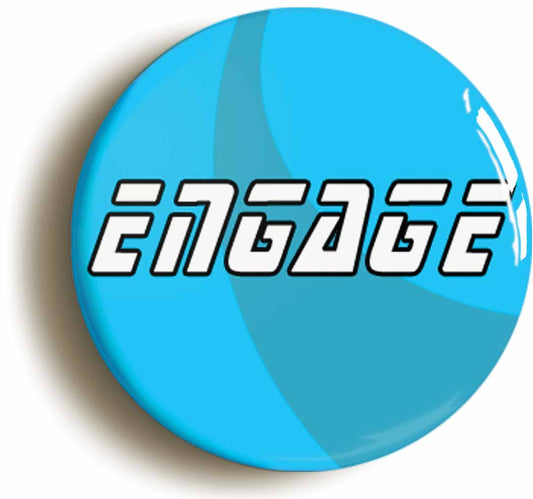 A picture of the front of the product, titled Engage Circular 50mm Fridge Magnet