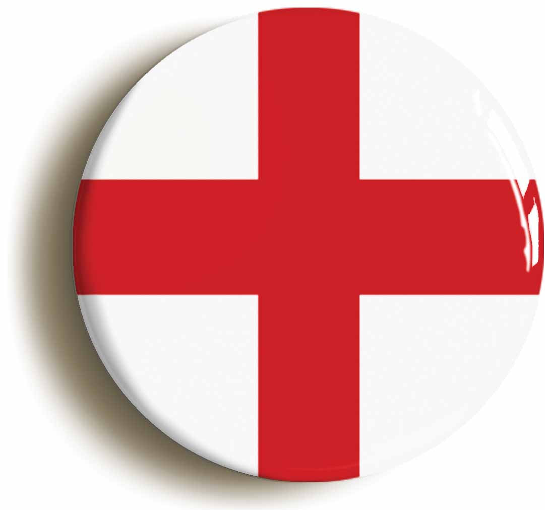 A picture of the front of the product, titled England St Georges Cross English National Flag Button Pin Badge