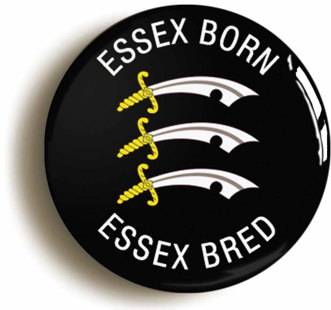 A picture of the front of the product, titled Essex Born Essex Bred Circular 50mm Fridge Magnet