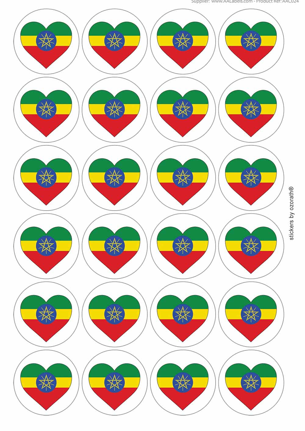 A picture of an A4 sheet of matte paper stickers