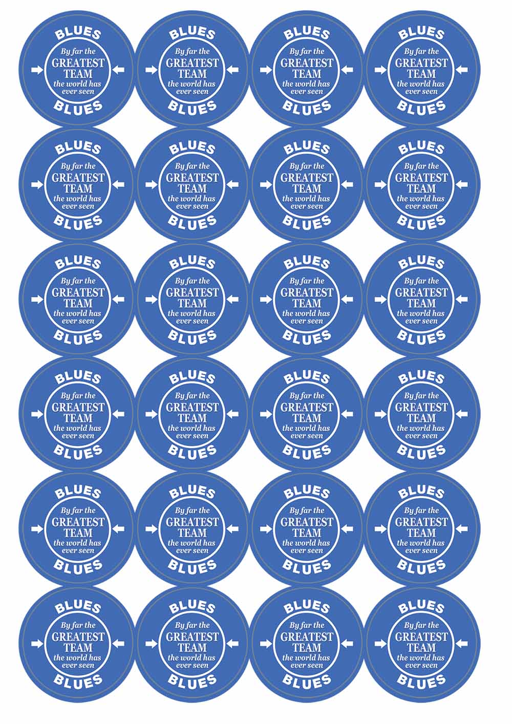A picture of an A4 sheet of matte paper stickers