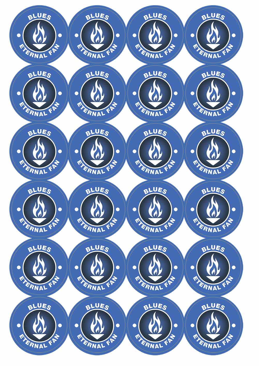 A picture of an A4 sheet of matte paper stickers