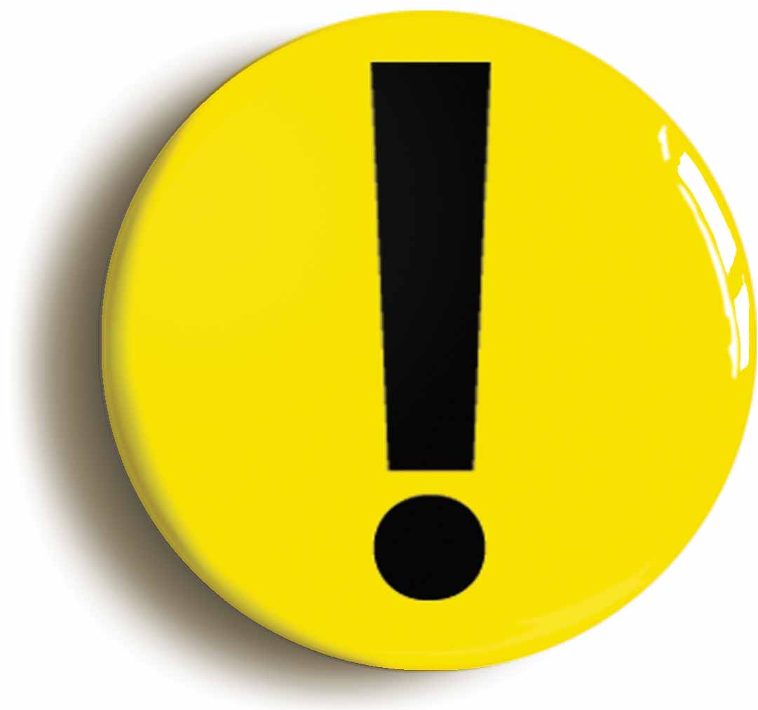 A picture of the front of the product, titled Danger Hazard Science Geek Button Pin Badge