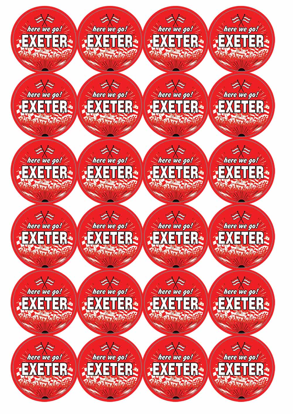 A picture of an A4 sheet of matte paper stickers