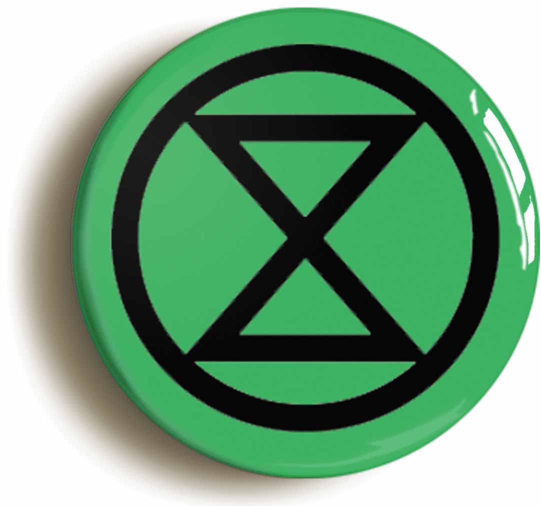A picture of the front of the product, titled Extinction Rebellion Circular 50mm Fridge Magnet