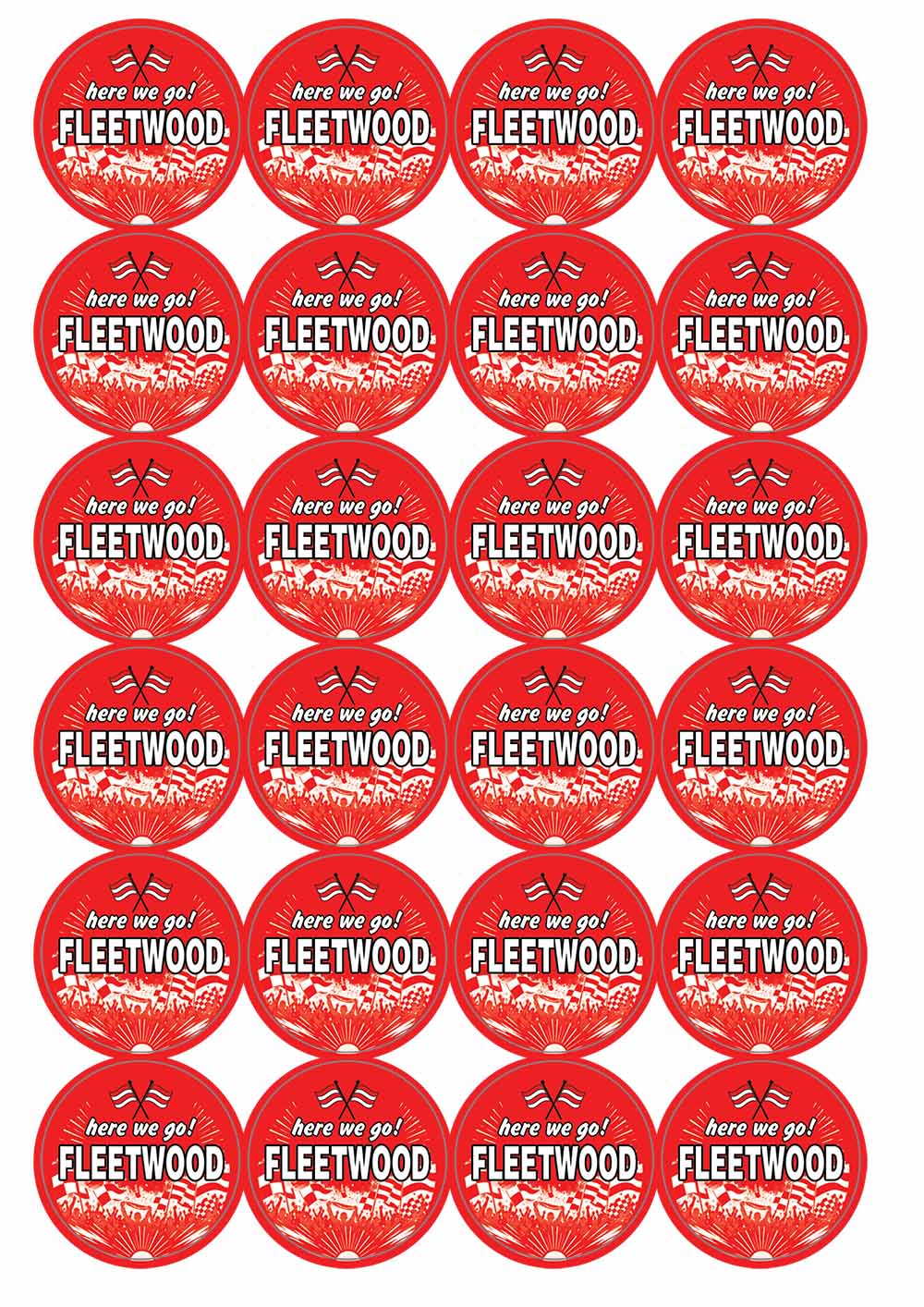 A picture of an A4 sheet of matte paper stickers