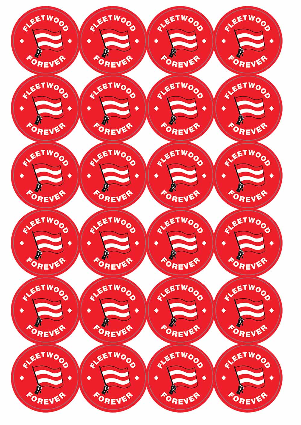 A picture of an A4 sheet of matte paper stickers
