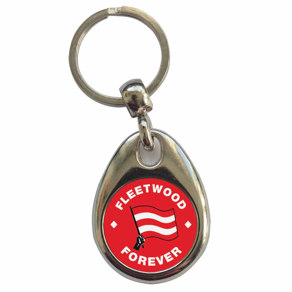 An image of a plain metal keyring