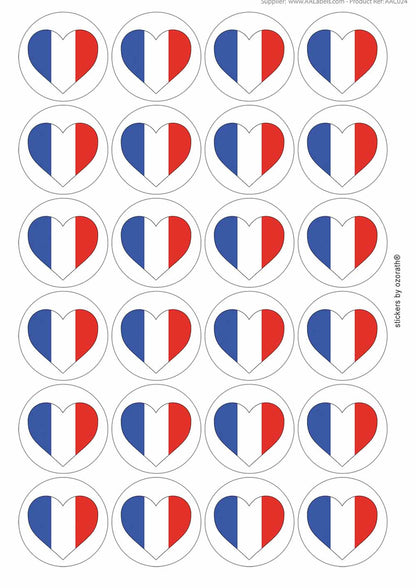 A picture of an A4 sheet of matte paper stickers