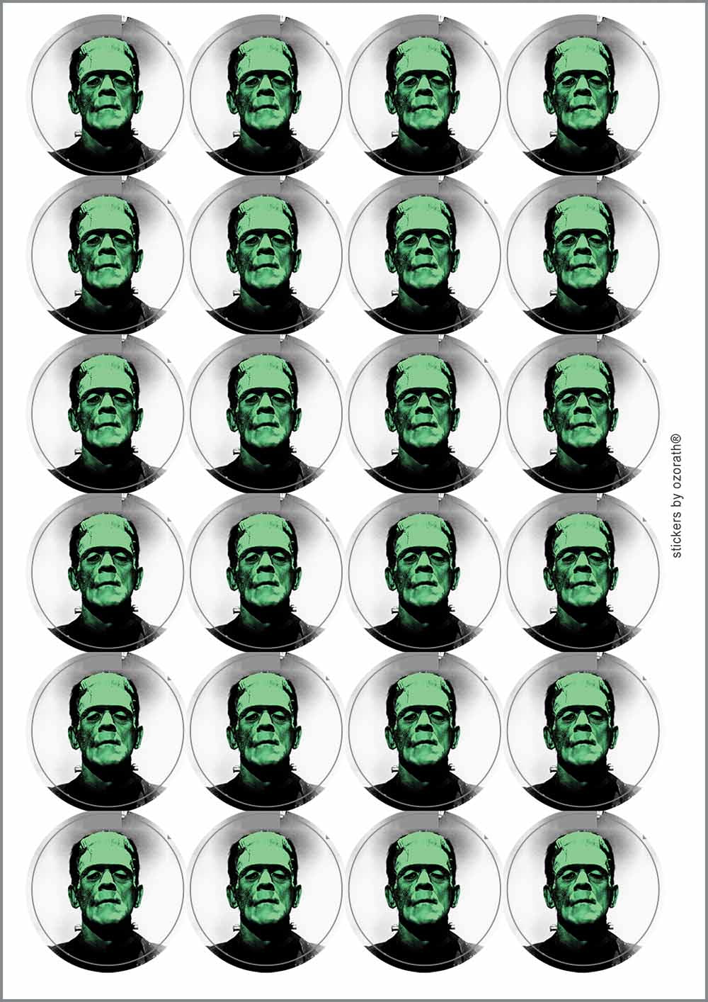 A picture of an A4 sheet of matte paper stickers