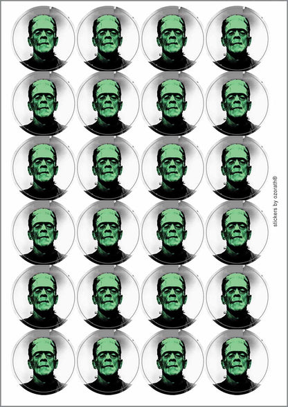 A picture of an A4 sheet of matte paper stickers