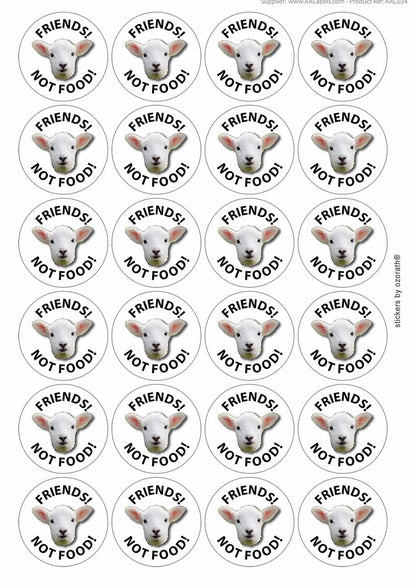 A picture of an A4 sheet of matte paper stickers