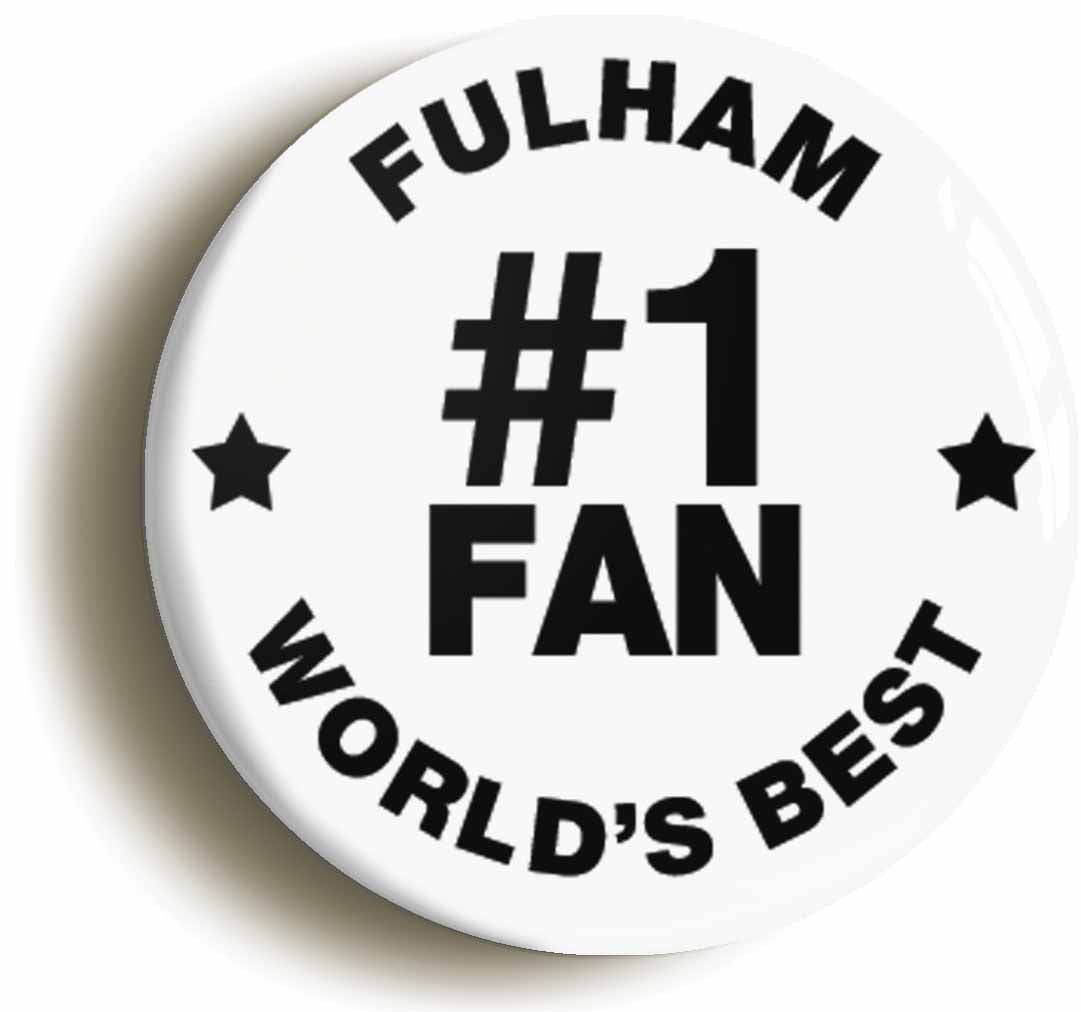 A picture of the front of the product, titled Fulham #1 Fan Button Pin Badge