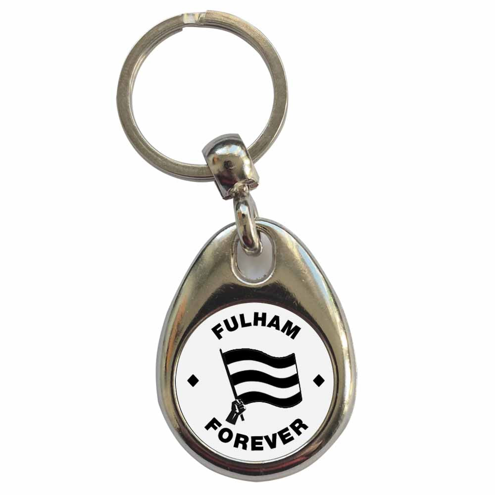 An image of a plain metal keyring