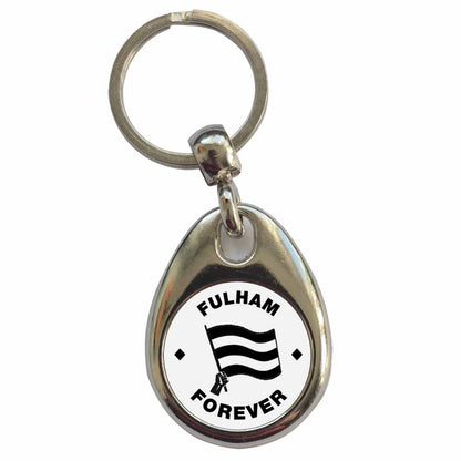 An image of a plain metal keyring
